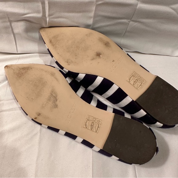 JCrew Navy & White striped shoes 👠 - Picture 3 of 7